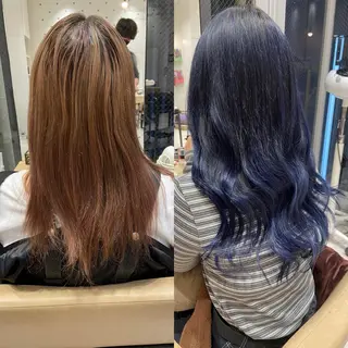 ロング カラー 新宿/韓国ヘア 中明度カラー/かやのヘアスタイル