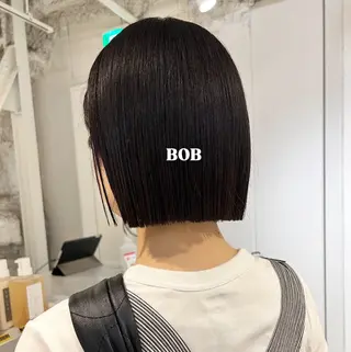 ショート カラー 切りっぱなしBOB 職人💜Anzuのヘアスタイル