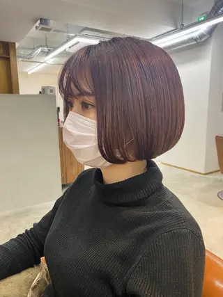 ショート カラー 🎀京都暖色/ 艶髪縮毛/funaのヘアスタイル