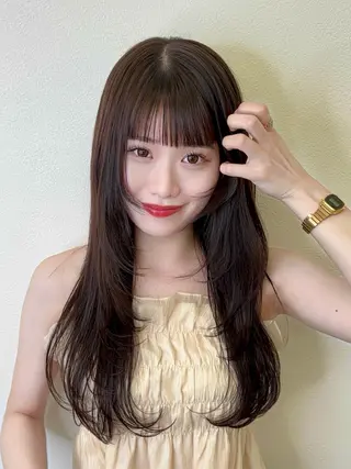 ロング Ayano‪‪🎀似 合わせ×透明感🎀のヘアスタイル