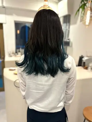 ロング カラー 中目黒ブリーチカラー ボブ橋本青輝のヘアスタイル