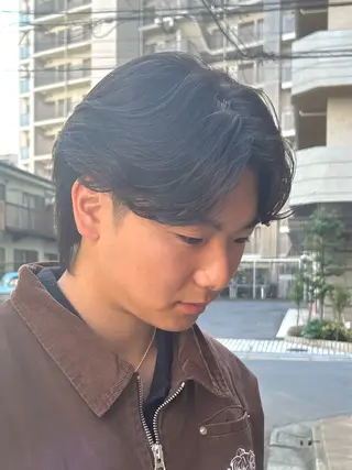 パーマ メンズ 透明感ハイトーン特化 /ケアブリーチ/莉駒のヘアスタイル