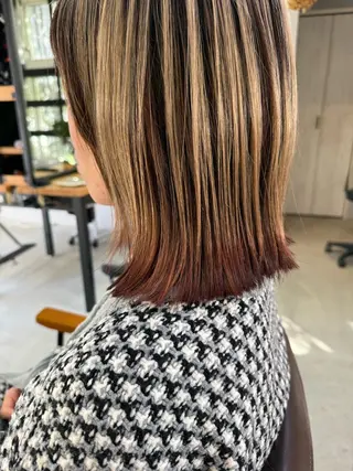 ミディアム カラー ブリーチ特化 コンテスト優勝サロンのヘアスタイル
