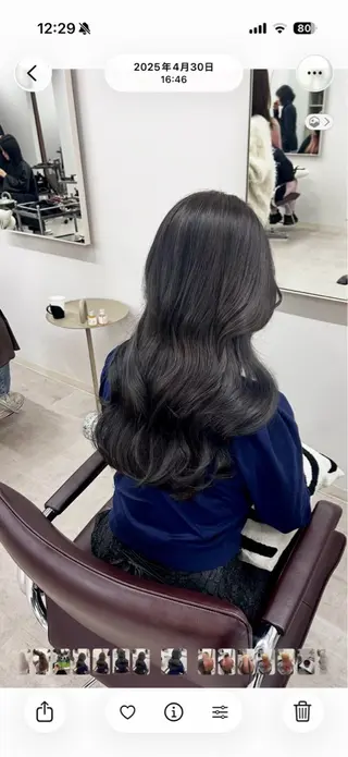 ロング パーマ 盛れる艶カラー× レイヤーカット/咲来のヘアスタイル