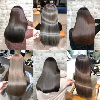 ロング カラー ヘアアレンジ トッチ 艶髪髪質改善のヘアスタイル