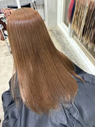 ロング るかハイトーンピンク カラー/プルエクステのヘアスタイル