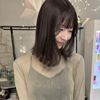 ミディアム 似合わせボブカット/ 髪質改善/細川実知香のヘアスタイル
