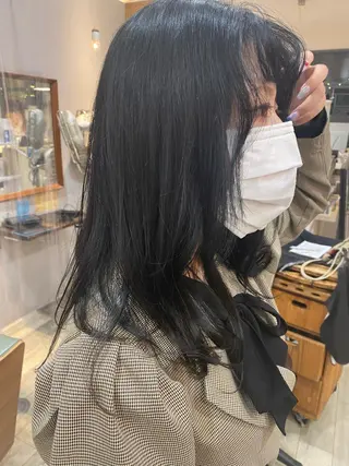 ロング カラー 原 なつみのヘアスタイル