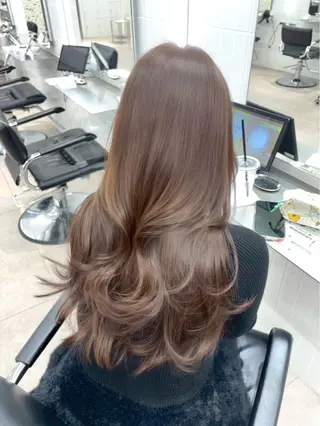 ロング カラー ヘアアレンジ ONYX【オニキス】所属・韓国レイヤーカット/ 髪質改善/郷家拓斗のヘアスタイル