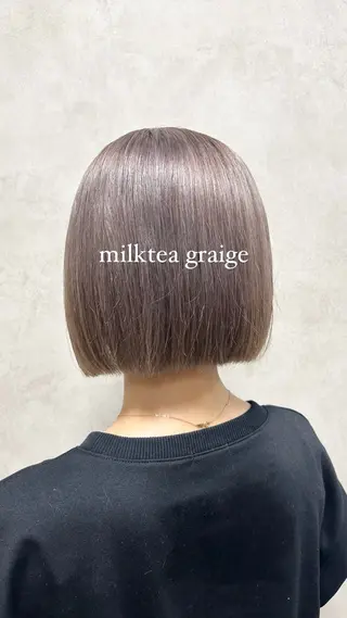 ショート カラー Rin♡透明感ピンク 🎀白肌ラベンダーのヘアスタイル