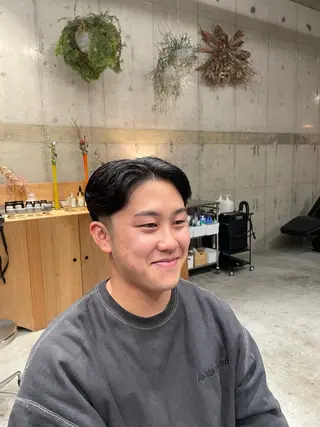 メンズ 西宮北口メンズパーマ 鮫島竜海のヘアスタイル