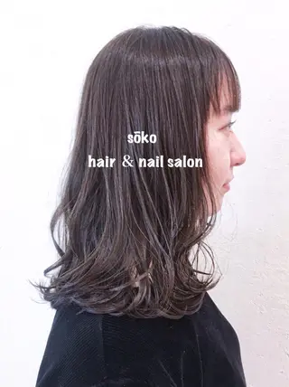 セミロング カラー ヘアアレンジ 🫧一気にあか抜け 🫧mayuのヘアスタイル