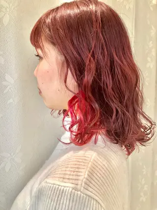 ミディアム カラー cherir髪質改善 パーソナルカラー診断のヘアスタイル