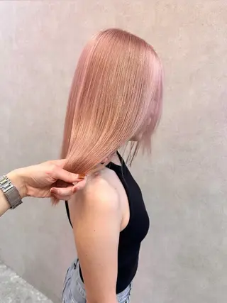 ミディアム カラー ヘアアレンジ 天神/ブリーチ/ ブリーチなしカラーのヘアスタイル