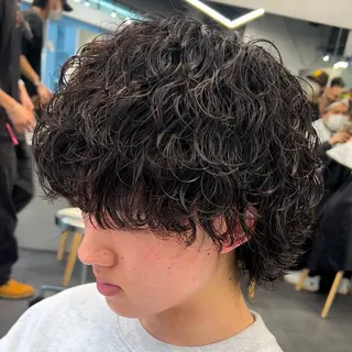ミディアム パーマ ヘアアレンジ メンズ fifth 石川 凪のヘアスタイル