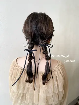 ロング ヘアアレンジ ✨透明感ケアカラー✨ 長野ゆきなのヘアスタイル