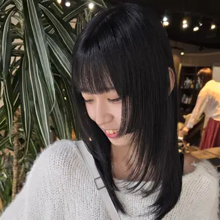 セミロング カラー ハヤシ マユ ✂ 府中美容室のヘアスタイル