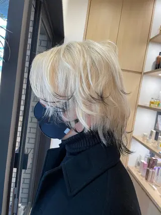 ショート カラー 城 健太郎 💎ハイトーンのヘアスタイル