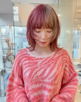 ミディアム 舟越 小百合のヘアスタイル