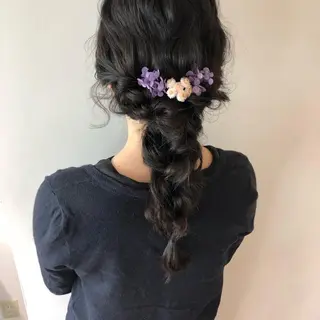 ロング ヘアアレンジ 梅田 千亜希のヘアスタイル