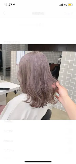 ミディアム カラー 美髪矯正/透明感カラ ー🫧YUUKI🫧のヘアスタイル