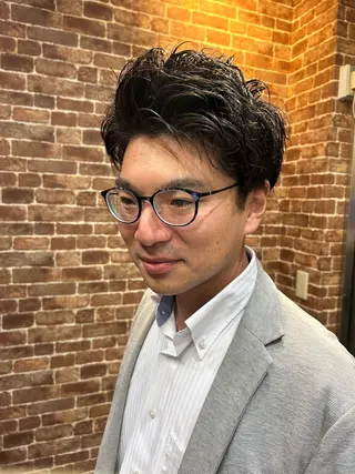 ショート パーマ メンズ 久木原 ゆりのヘアスタイル