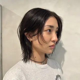 ミディアム Yuki☺︎パーマ レイヤーカットのヘアスタイル