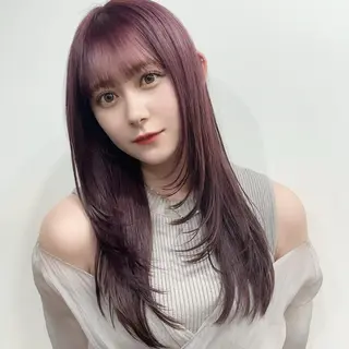 ロング カラー パーマ ヘアアレンジ メンズ キッズ ネイル マツエク・マツパ アイブロウ 渋谷レイヤーカット❌ 縮毛矯正専門/武田涼のヘアスタイル