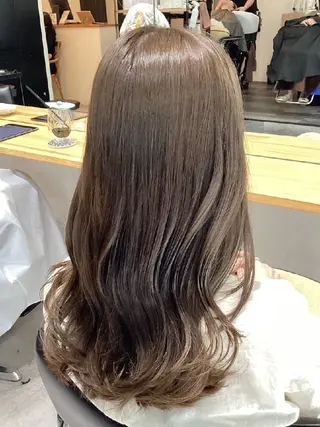 セミロング カラー ヘアアレンジ/柔らか 艶カラー/AKARIのヘアスタイル