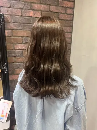 カラー 髪質改善×ブリーチ 無しWカラー🫧天神のヘアスタイル