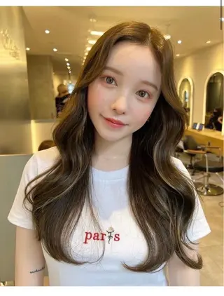 ロング 韓国レイヤー髪質改善 💫Tomoya💫のヘアスタイル
