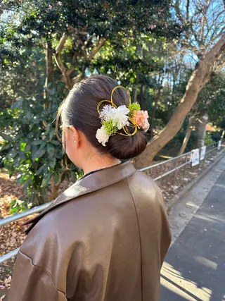 ヘアアレンジ ショート🌼パーマ 本間正子のヘアスタイル