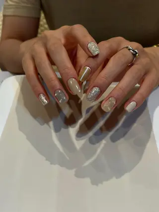 ショート カラー パーマ ヘアアレンジ メンズ キッズ ネイル マツエク・マツパ アイブロウ ar. harajukuのネイルデザイン