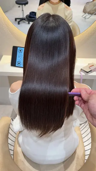 セミロング カラー 縮毛矯正✨🫧 レイヤー川村利幸のヘアスタイル