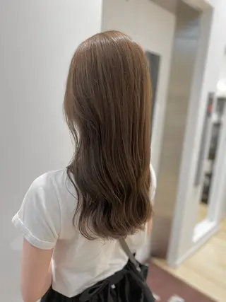 セミロング カラー 韓国風・ブリーチなし ・あり後藤 一斗店長のヘアスタイル
