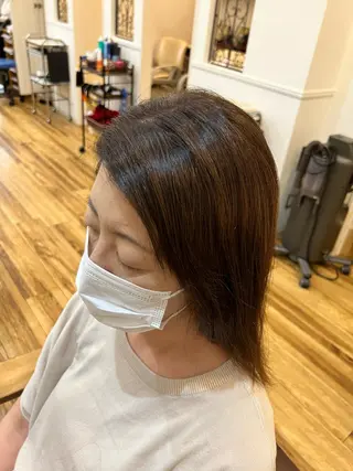 セミロング カラー 🐰ハイトーンカラー 畠山 渡🐰のヘアスタイル