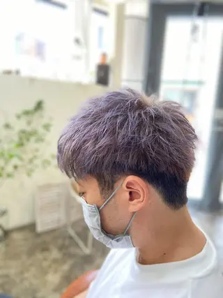 ショート カラー メンズ ボブパーマ大人気 🍀店長ヨシダのヘアスタイル