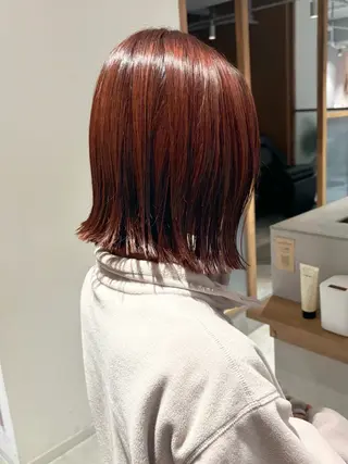 ミディアム カラー mei｜顔まわり ×透明感カラーのヘアスタイル