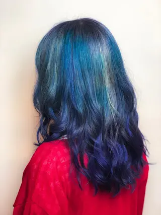 ロング カラー ✨デザインカラー✨ ハイトーン　森貴章のヘアスタイル