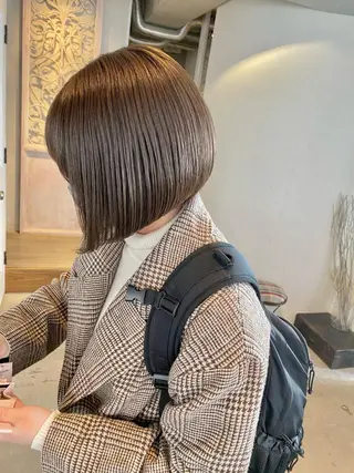 ミディアム カラー 似合わせカラーパーマ 🌿kitin米川のヘアスタイル