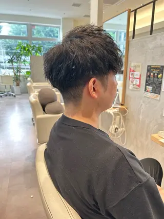 ショート パーマ メンズ 田中 寛汰のヘアスタイル