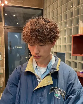 ミディアム パーマ メンズ 🌀パーマ特化 美容師🌀/しゅんのヘアスタイル