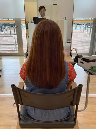 セミロング カラー エイジングケア特化 美容師✂️山崎竜二のヘアスタイル
