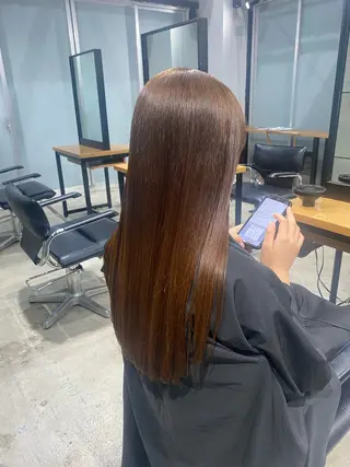 ロング カラー ナチュラルカラー ブリーチなし　あんりのヘアスタイル