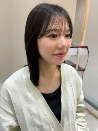 ミディアム カラー パーマ ヘアアレンジ 横浜Bob美容師🤎 ERINAのヘアスタイル