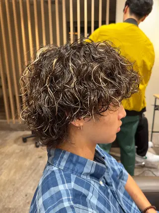 ショート パーマ メンズ 【メンズパーマ】比嘉 啓人のヘアスタイル