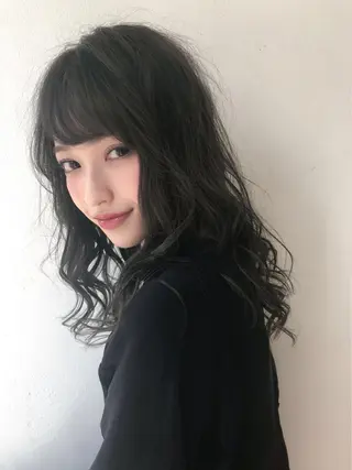セミロング カラー メンズカット特化柏駅 徒歩3分LOUのヘアスタイル