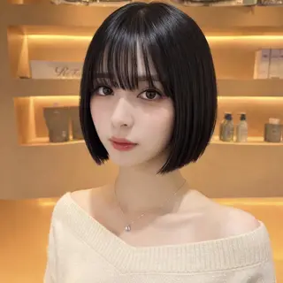 ショート 🕊️ナチュラル盛れ 韓国風艶髪/マホ🫧のヘアスタイル