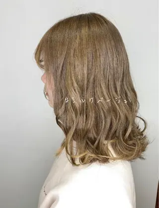 ミディアム カラー ヘアアレンジ 川上 麻梨阿のヘアスタイル
