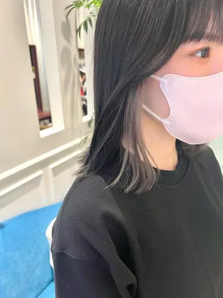 ミディアム カラー パーマ ヘアアレンジ 🌈インナーカラー ‘ショウマ’🌈のヘアスタイル